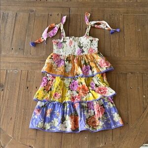 Zimmerman Patti tiered Shirred floral dress girls 4 colorful sleeveless